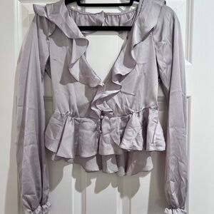 For Love and Lemons Silver Blouse